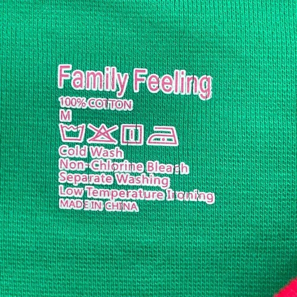 Family Feeling What The Elf Christmas Lounge Pajama Set Green Medium Cotton